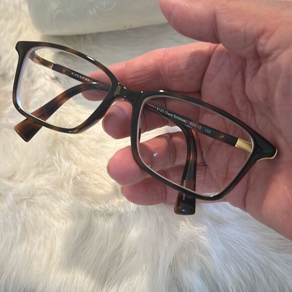 COACH Tortoise Shell Glasses W/ Case - Picture 7 of 8